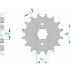 AFAM Standard Stahlritzel vorne 20200 - 428 für Honda, Daelim, Derbi 20200-15