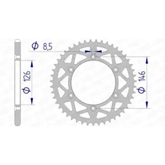 AFAM Aluminium Rear Sprocket 15203 - 520 for Suzuki DR250, DR350, DR-Z250 15203N-49