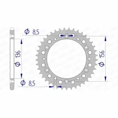 AFAM Aluminium Rear Sprocket 15303 - 520