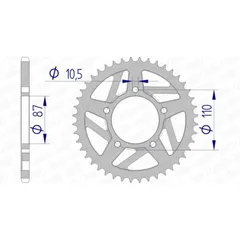 AFAM Aluminium Rear Sprocket 15405 - 520 for Suzuki GSX-R750, SV650 15405-45