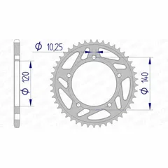 AFAM Aluminium Rear Sprocket 15605 - 520 for Suzuki GSR600, GSR750, GSX-R1000 15605-50