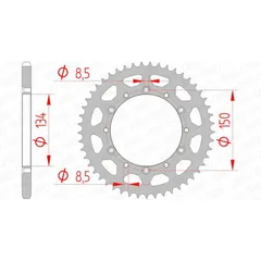 AFAM Standard Stahlritzel hinten 16204 - 520 für Kawasaki KDX200, KDX220, KDX250 Suzuki RM-Z250 16204-47