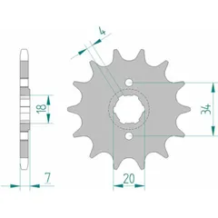 AFAM Standard Stahlritzel vorne 20203 - 520 für Honda MTX125, NSR125F, NSR125R 20203-13