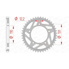 AFAM Standard Stahlritzel hinten 164800 - 525 für BMW S1000R, S1000RR, S1000XR 164800-44