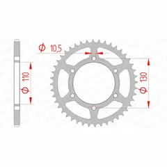 AFAM Standard Stahlritzel hinten 16500 - 520 für Kawasaki ELIMINATOR250, GPX250, GPZ500 16500-40