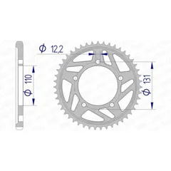 AFAM Aluminium Rear Sprocket 165800 - 525 for BMW S1000R, S1000RR 165800-46