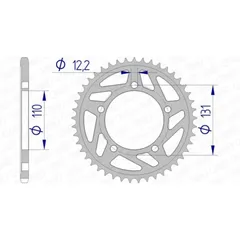 AFAM Aluminium Rear Sprocket 165801 - 520 for BMW S1000R, S1000RR 165801-46