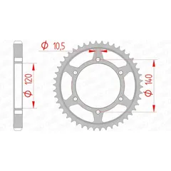 AFAM Standard Stahlritzel hinten 16603 - 530 für Kawasaki VULCAN800, ZXR750, ZZR500 Suzuki GSX1300HAYABUSA, GSX-R750, TL1000 16603-39