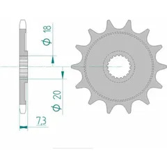 AFAM Standard Stahlritzel vorne 20206 - 520 für HM CRE125, CRE125SM für: Honda CR125R 20206-14