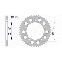 AFAM Aluminium Rear Sprocket 17100420 for Kawasaki KX60