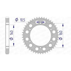 AFAM Aluminiumritzel hinten 17701530