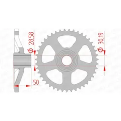 AFAM Standard Stahlritzel hinten 35100 - 415 für Aprilia AF150, RS50 35100-44
