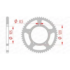 AFAM Standard Stahlritzel hinten 35103 - 420 für Aprilia, MBK, Yamaha