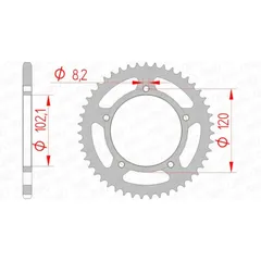AFAM Standard Stahlritzel hinten 35104 - 420 für Aprilia RS50, TUONO50