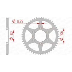 AFAM Standard Stahlritzel hinten 35204 - 520 für Aprilia 125SX, ETX125, MX125 MZ 125SX 35204-49