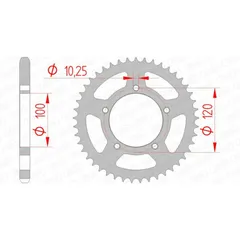 AFAM Standard Stahlritzel hinten 35800 - 525 für Aprilia RSV1000, SL1000FALCO, TUONO1000 35800-43