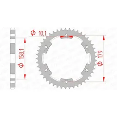 AFAM Standard Stahlritzel hinten 35804 - 525 für Aprilia ETV1000CAPONORD