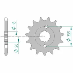 AFAM Standard Stahlritzel vorne 20211 - 420 für Honda CRF150R