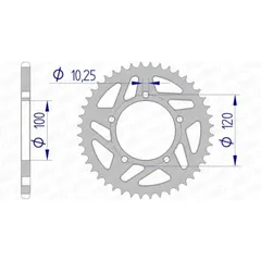 AFAM Aluminium Rear Sprocket 36801 - 520 for Aprilia RS125, RSV1000, RSV4 36801-45
