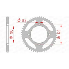 AFAM Standard Stahlritzel hinten 38101 - 420 für Beta RR50ENDURO, RR50MOTARD, RRT50ENDURO