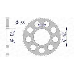 AFAM Aluminium Rear Sprocket 48200 - 428 for HM CRE50, CRE50BAJA, CRE50DERAPAGE 48200-60