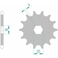 AFAM Standard Stahlritzel vorne 20303 - 520
