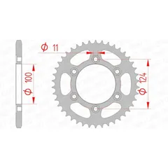AFAM Standard Stahlritzel hinten 50602 - 520 für Ducati 350SSSUPERSPORT, 400SSSUPERSPORT, 600MONSTER 50602-44