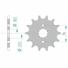 AFAM Standard Stahlritzel vorne 20304 - 520 für Honda NX250