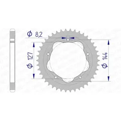 AFAM Aluminium Rear Sprocket 51608 - 525 for Ducati 1000MONSTER, 1000MULTISTRADA, 1100HYPERMOTARD 51608-42