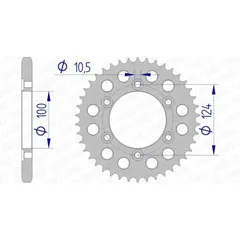 AFAM Aluminium Rear Sprocket 51609 - 525 for Ducati 1000MONSTER, 1000MULTISTRADA, 1000SSSUPERSPORT