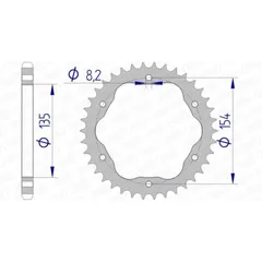 AFAM Aluminium Rear Sprocket 51803 - 525 for Ducati 1098, 1198, PANIGALE1199