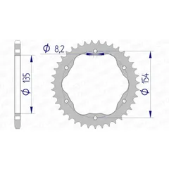 AFAM Aluminium Rear Sprocket 51804 - 520 for Ducati 1098, 1198, PANIGALE1199 51804-41