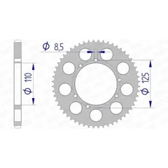 AFAM Aluminium Rear Sprocket 60104 - 428 for HRD, Sherco, HM
