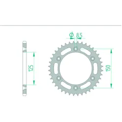 AFAM Standard Stahlritzel hinten 71304 - 520 für KTM, Husqvarna, Husaberg 71304-41