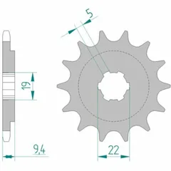 AFAM Standard Stahlritzel vorne 20309 - 520 für Honda CR250R, CR500R