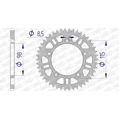 AFAM Aluminium Ultra-Light Self-Cleaning Rear Sprocket 72101 - 420 for Husqvarna CR65, TC65 KTM 60SX, 65SX