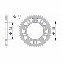 AFAM Aluminium Rear Sprocket 72101 - 420 for Husqvarna CR65, TC65 KTM 60SX, 65SX 72101N-50