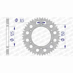 AFAM Aluminium Ultra-Light Self-Cleaning Rear Sprocket 72304 - 520 for KTM, Husqvarna, Husaberg 72304+46