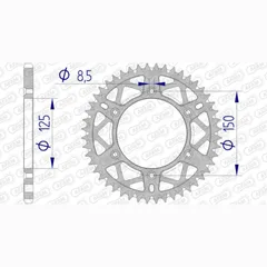AFAM Aluminium Ultra-Light Self-Cleaning Rear Sprocket 72304 - 520 for KTM, Husqvarna, Husaberg 72304+48