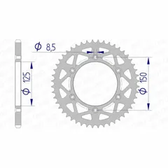 AFAM Aluminium Rear Sprocket 72304 - 520 for KTM, Husqvarna, Husaberg 72304N-47