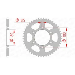 AFAM Standard Stahlritzel hinten 80103 - 420 für Rieju RR50, SPIKE50