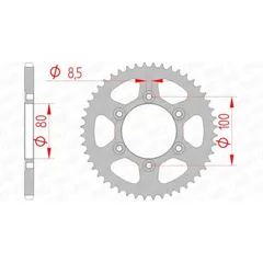 AFAM Standard Stahlritzel hinten 80105 - 420 für Rieju SPIKE50 80105-52
