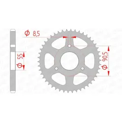 AFAM Standard Stahlritzel hinten 80200 - 428 für Rieju RS2125PRO