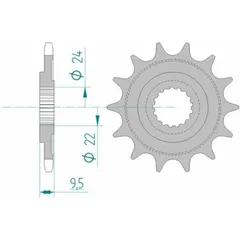 AFAM Standard Stahlritzel vorne 20311 - 520 für Honda CR250R, CR500R, CRF450L HM CRE250, CRE-F450R 20311-13