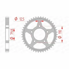 AFAM Standard Stahlritzel hinten 86600 - 530 für Triumph ADVENTURER900, DAYTONA1000, DAYTONA1200 Suzuki GSX-R750 86600-48
