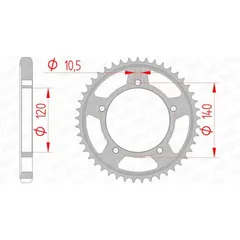 AFAM Standard Stahlritzel hinten 86603 - 530 für Suzuki GSF1200BANDIT, GSF1250BANDIT, GSX1250 Triumph DAYTONA955I, SPRINT955RS, TIGER1050