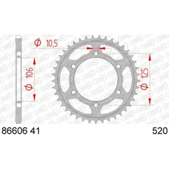 AFAM Standard Stahlritzel hinten 86606 - 520 für Triumph BONNEVILLE900, STREETCUP900, STREETSCRAMBLER900