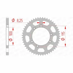 AFAM Standard Stahlritzel hinten 92115 - 420 für Fantic CABALLERO50, ENDURO50, MOTARD50 Beta RRT50ENDURO