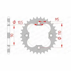 AFAM Standard Stahlritzel hinten 92324 - 520