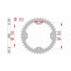 AFAM Standard Stahlritzel hinten 92328 - 520 für Derbi 250DXR